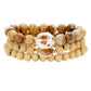 Brown Semi Precious Wood Beaded Layered Bracelets. Beautifully crafted design adds a gorgeous glow to any outfit. Jewelry that fits your lifestyle! Perfect Birthday Gift, Anniversary Gift, Mother's Day Gift, Anniversary Gift, Graduation Gift, Prom Jewelry, Just Because Gift, Thank you Gift.