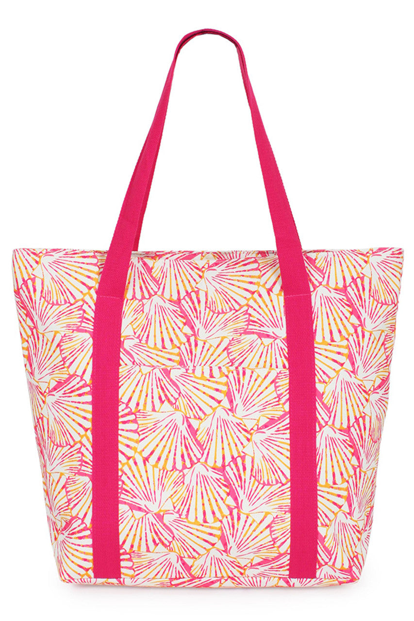 Pink Shell Pattern Print Tote Bag combines practical design with a stylish coastal motif. Crafted for durability and everyday use, this tote offers ample space for essentials while showcasing a refined shell pattern that adds a touch of elegance. Ideal for beach outings or casual errands, it balances functionality with a sophisticated aesthetic. 