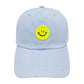 Ready for action in the sunshine, this Smile Accented Light Blue Baseball Cap will keep you cool like a cucumber! Keep the sun off your face and your style on point with this sturdy and adjustable cotton cap! Get your sunny day swag on with this rockin' headgear! Perfect Birthday gift, Anniversary, Valentine's Day gift.