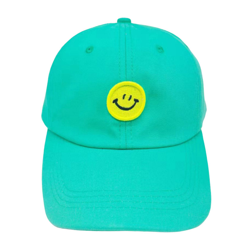 Ready for action in the sunshine, this Smile Accented Mint Baseball Cap will keep you cool like a cucumber! Keep the sun off your face and your style on point with this sturdy and adjustable cotton cap! Get your sunny day swag on with this rockin' headgear! Perfect Birthday gift, Anniversary, Valentine's Day gift.