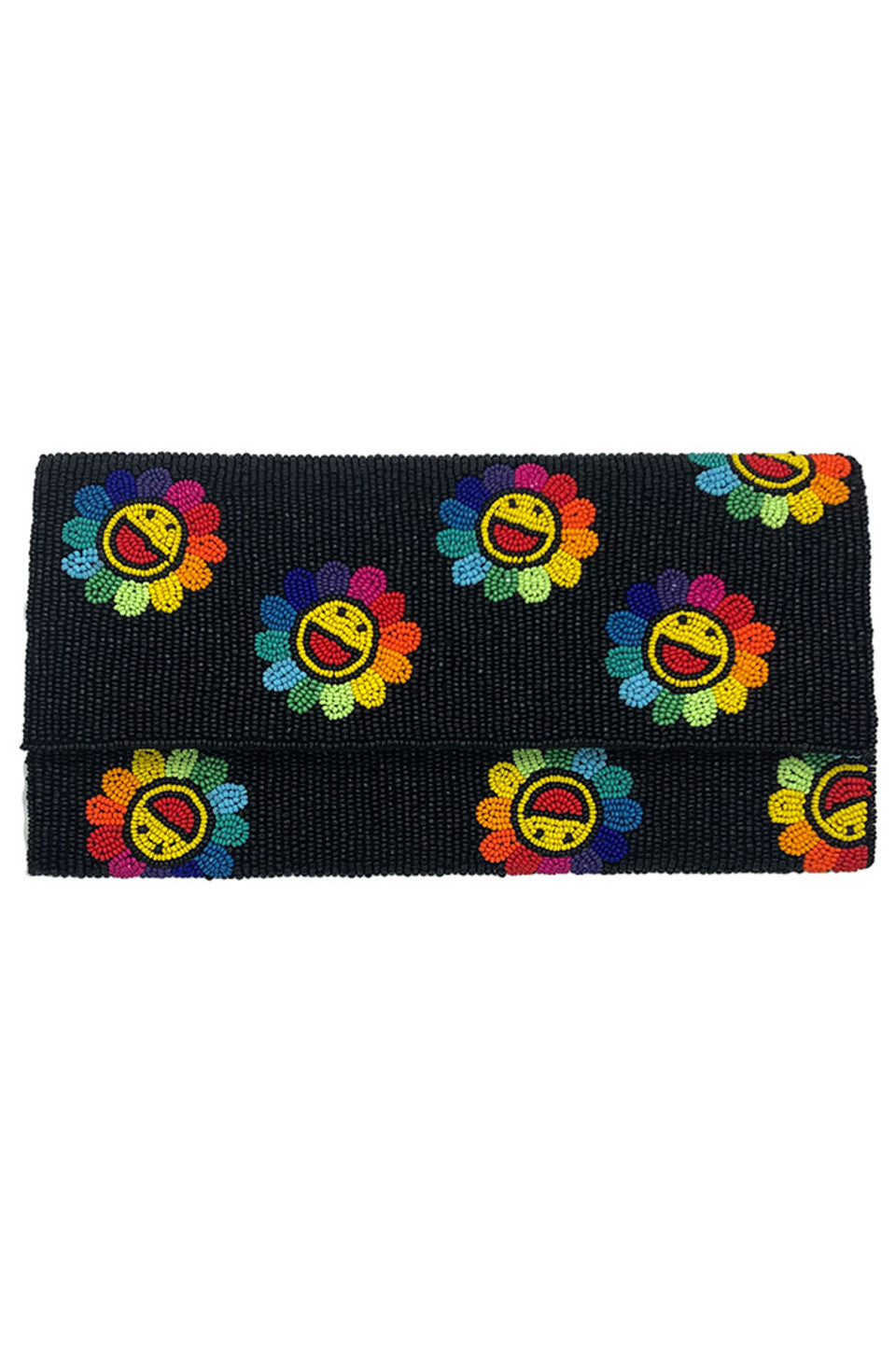 Smile Face Glass Beads Clutch is a finely crafted accessory that blends playful charm with expert design. Featuring a detailed smiley face pattern made from high-quality glass beads, this clutch offers a distinctive look perfect for adding personality to your ensemble. Its compact and sturdy construction ensures practicality and style, making it an excellent choice for both casual and formal occasions. 