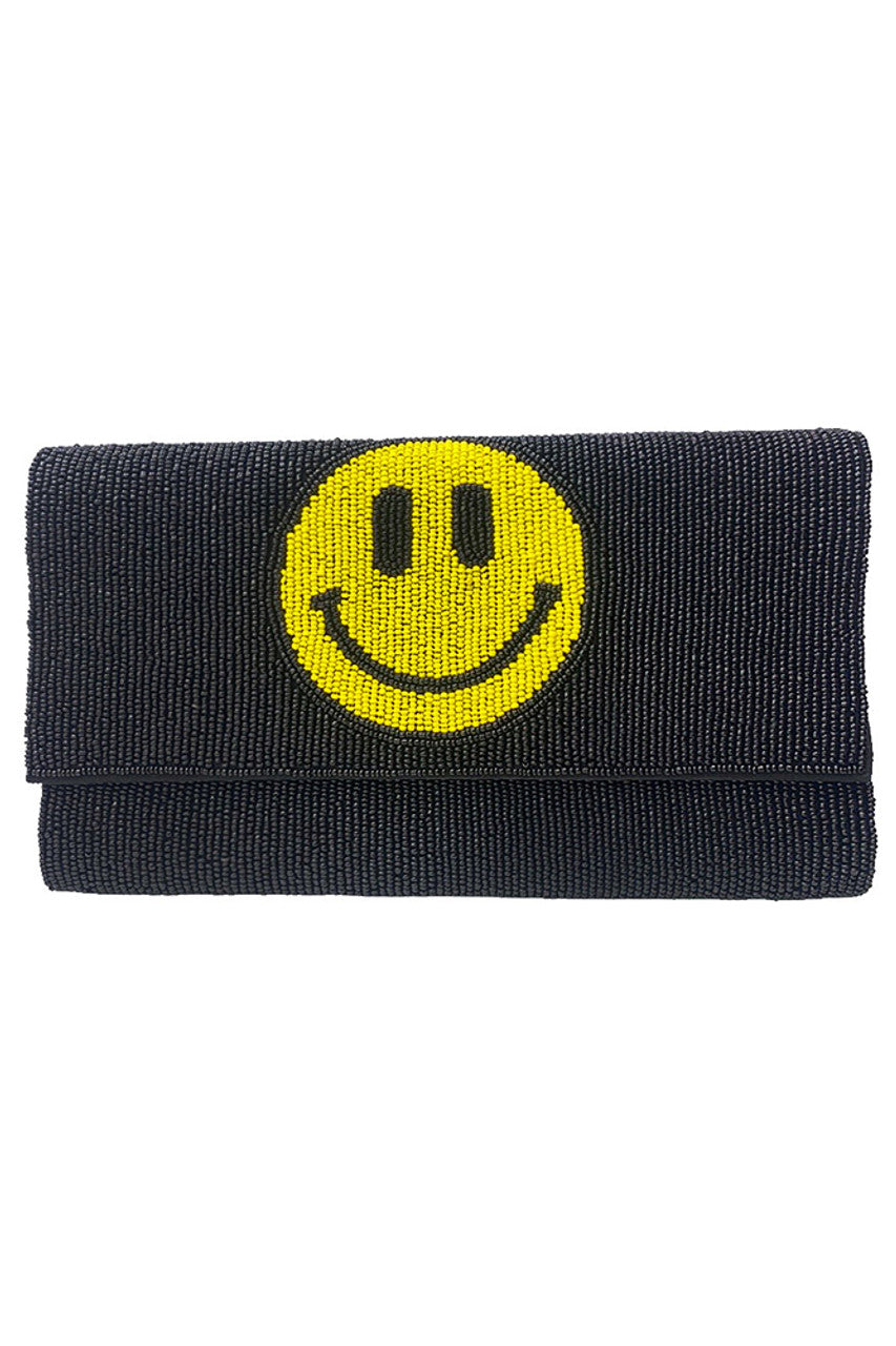 Smile Glass Beads Clutch combines expert craftsmanship with elegant design, featuring meticulously arranged glass beads that create a distinctive textured surface. Its compact size offers practical convenience for carrying essentials, while the secure closure ensures your belongings stay safe. Ideal for sophisticated occasions, this clutch adds a refined touch to any ensemble, showcasing both style and attention to detail. 