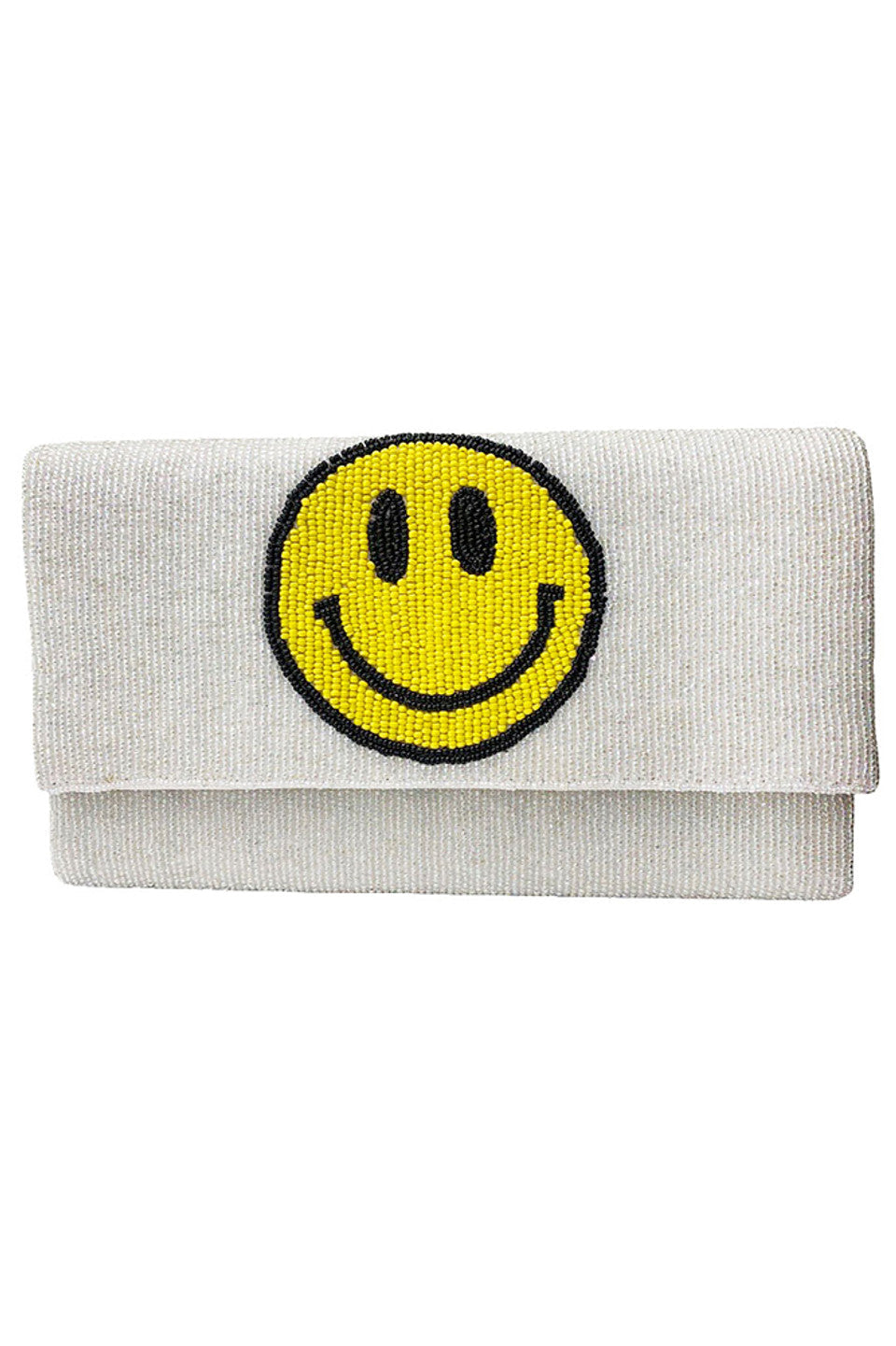 Smile Glass Beads Clutch combines expert craftsmanship with elegant design, featuring meticulously arranged glass beads that create a distinctive textured surface. Its compact size offers practical convenience for carrying essentials, while the secure closure ensures your belongings stay safe. Ideal for sophisticated occasions, this clutch adds a refined touch to any ensemble, showcasing both style and attention to detail. 