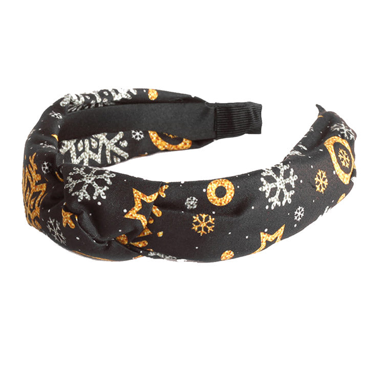 Snowflake Burnout Knot Headband Snowflake Headband Christmas Headband helps keep your hair in place, add a pop of festive detail and be holiday-ready. This headband adds just the right touch of holiday cheer so you can get your festive fun on. Perfect Gift December Birthday, Christmas, Secret Santa, BFF, Loved One, NYE