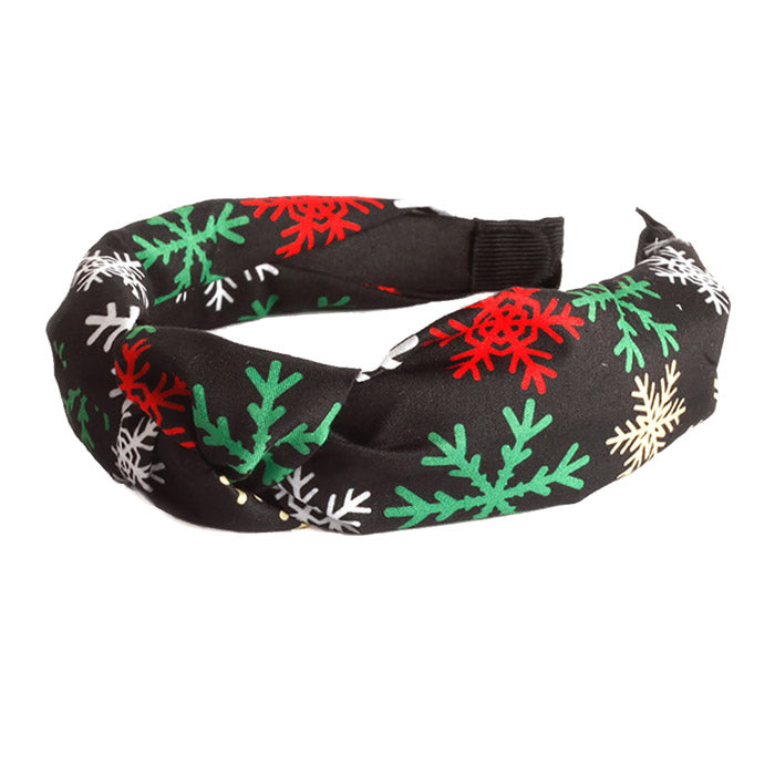Snowflake Burnout Knot Headband Snowflake Headband Christmas Headband helps keep your hair in place, add a pop of festive detail and be holiday-ready. This headband adds just the right touch of holiday cheer so you can get your festive fun on. Perfect Gift December Birthday, Christmas, Secret Santa, BFF, Loved One, NYE