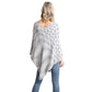 Gray Mixed Printed Soft Poncho, the perfect accessory, luxurious, trendy, super soft chic capelet, keeps you warm and toasty. You can throw it on over so many pieces elevating any casual outfit! Perfect Gift for Wife, Mom, Birthday, Holiday, Christmas, Anniversary, Fun Night Out