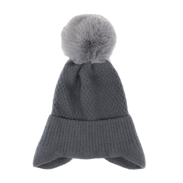 Soft Gray Earflap Knit Pom Pom Beanie Hat Cold Weather Hat Ear Warmer, warm & cozy, this earflap winter hat adds a nice touch to your wardrobe on windy chilly days. Classic, trendy & chic easy to match your ensemble. Perfect Gift Birthday, Christmas, Holiday, Stocking Stuffers, Anniversary, Valentine’s Day, Loved One