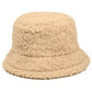 SOLID BOUCLE TEDDY BEAR BUCKET HAT