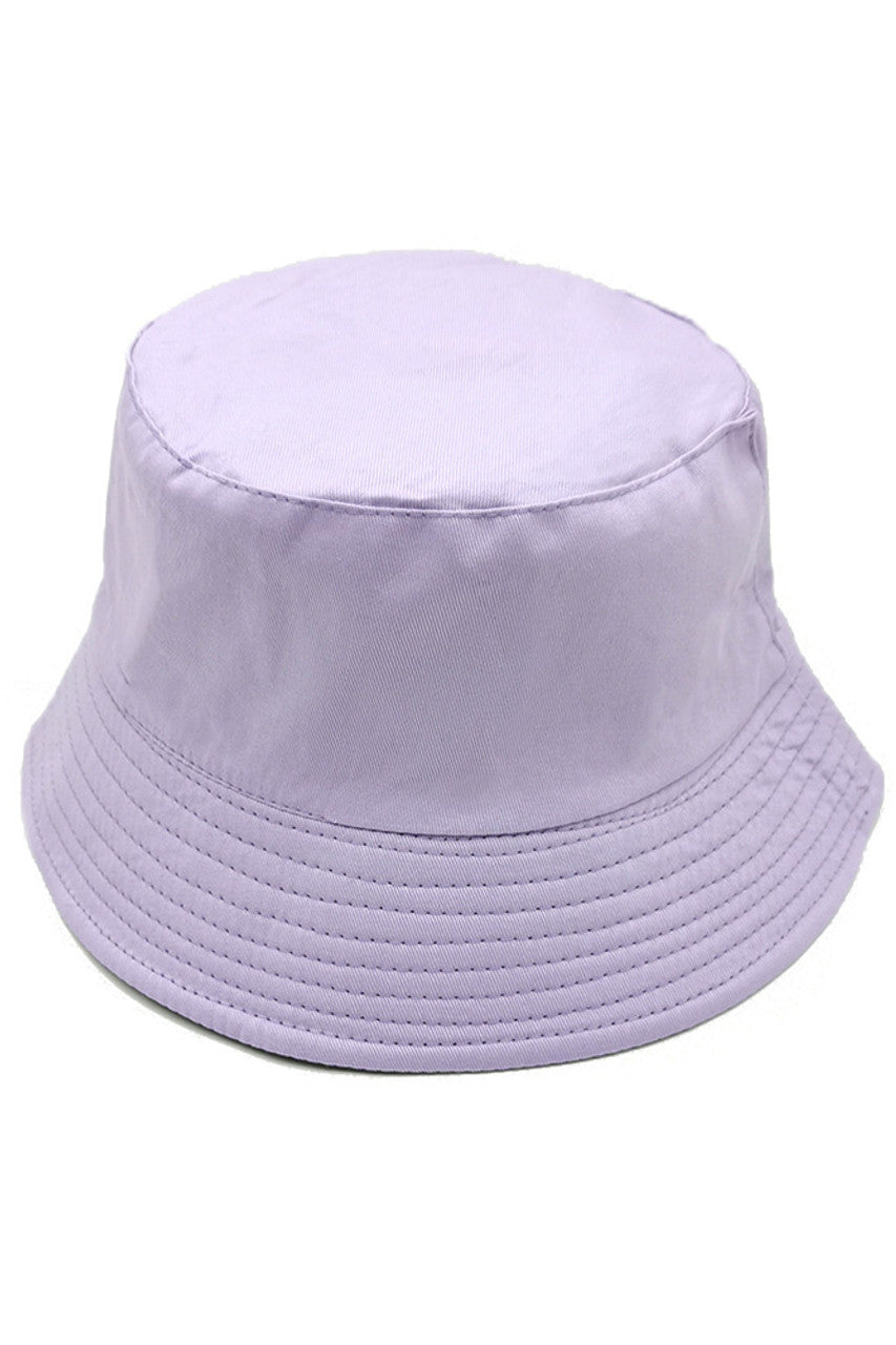 Lavender SOLID BUCKET HAT is crafted with durable materials for lasting quality. Features a classic silhouette with all-around sun protection and a comfortable fit. Versatile design pairs effortlessly with casual outfits while providing functional style for outdoor activities. The solid color ensures maximum wardrobe compatibility. 