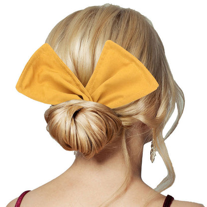 Yellow Solid Color Deft Bun Maker Hair Band. Deft Bun Maker Hair Band making you feel extra glamorous. Push back your hair with this pretty Bun Maker Hair Band, add a pop of color to any plain outfit! Be ready to receive compliments. Be the ultimate trendsetter wearing this chic headband with all your stylish outfits!