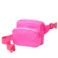 Solid Double Zipper Fanny Pack offers practical organization with two separate compartments, allowing you to store essentials while keeping them easily accessible and secure. Its durable construction ensures long-lasting use, making it ideal for travel, outdoor activities, or daily errands. The adjustable strap provides a comfortable fit, combining convenience and functionality in a sleek, minimalist design.