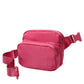 Solid Double Zipper Fanny Pack offers practical organization with two separate compartments, allowing you to store essentials while keeping them easily accessible and secure. Its durable construction ensures long-lasting use, making it ideal for travel, outdoor activities, or daily errands. The adjustable strap provides a comfortable fit, combining convenience and functionality in a sleek, minimalist design.