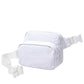 Solid Double Zipper Fanny Pack offers practical organization with two separate compartments, allowing you to store essentials while keeping them easily accessible and secure. Its durable construction ensures long-lasting use, making it ideal for travel, outdoor activities, or daily errands. The adjustable strap provides a comfortable fit, combining convenience and functionality in a sleek, minimalist design.