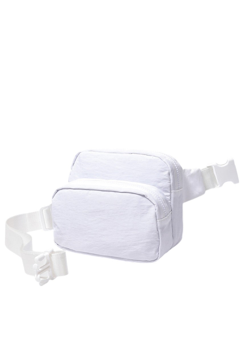 Solid Double Zipper Fanny Pack offers practical organization with two separate compartments, allowing you to store essentials while keeping them easily accessible and secure. Its durable construction ensures long-lasting use, making it ideal for travel, outdoor activities, or daily errands. The adjustable strap provides a comfortable fit, combining convenience and functionality in a sleek, minimalist design.
