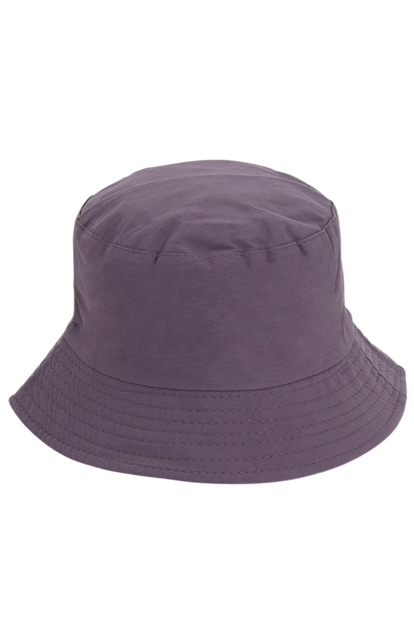 Dark gray Solid reversible bucket hat exemplifies advanced headwear design through its dual-functionality construction. Fabricated with high-tensile materials, it provides comprehensive UVA/UVB protection while maintaining dimensional stability throughout extended wear cycles. The precisely calibrated brim curvature ensures optimal facial shading without compromising peripheral awareness, while the strategically positioned interior band delivers pressure-distributed comfort. Enhanced with moisture-wicking t
