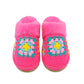 C.C Multi Color Crochet Slippers With The Faux Fur Cuff