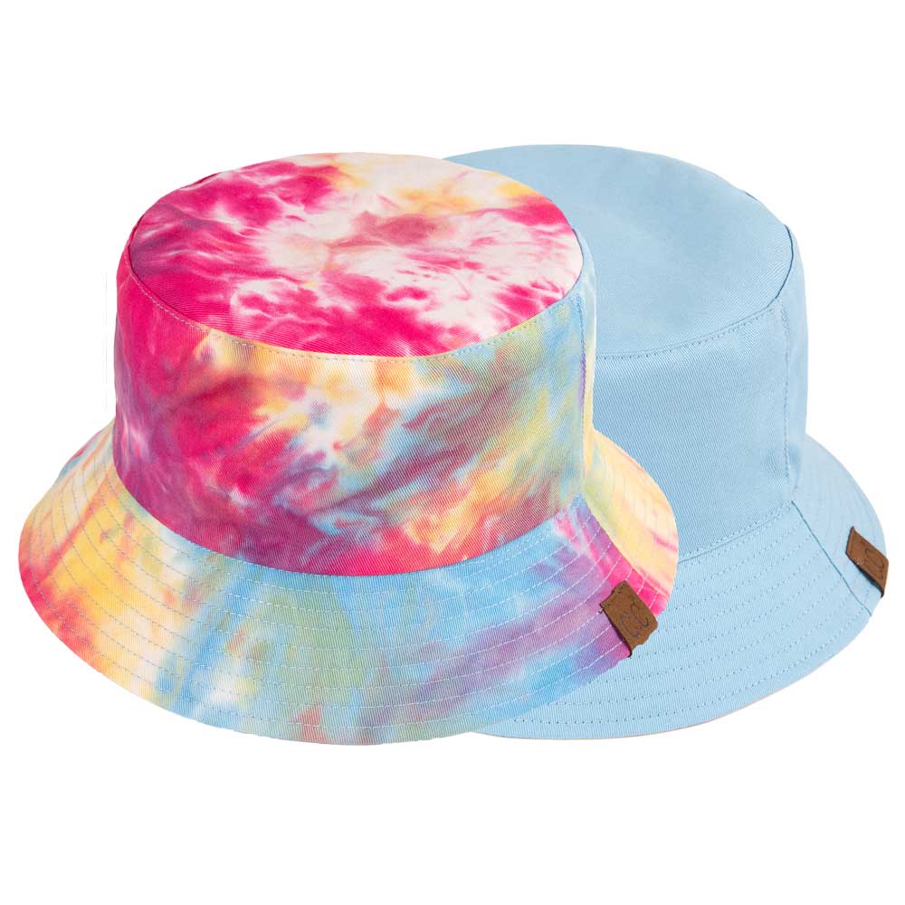 C.C Cotton Reversible Tie Dyed Bucket Hat 100% Cotton