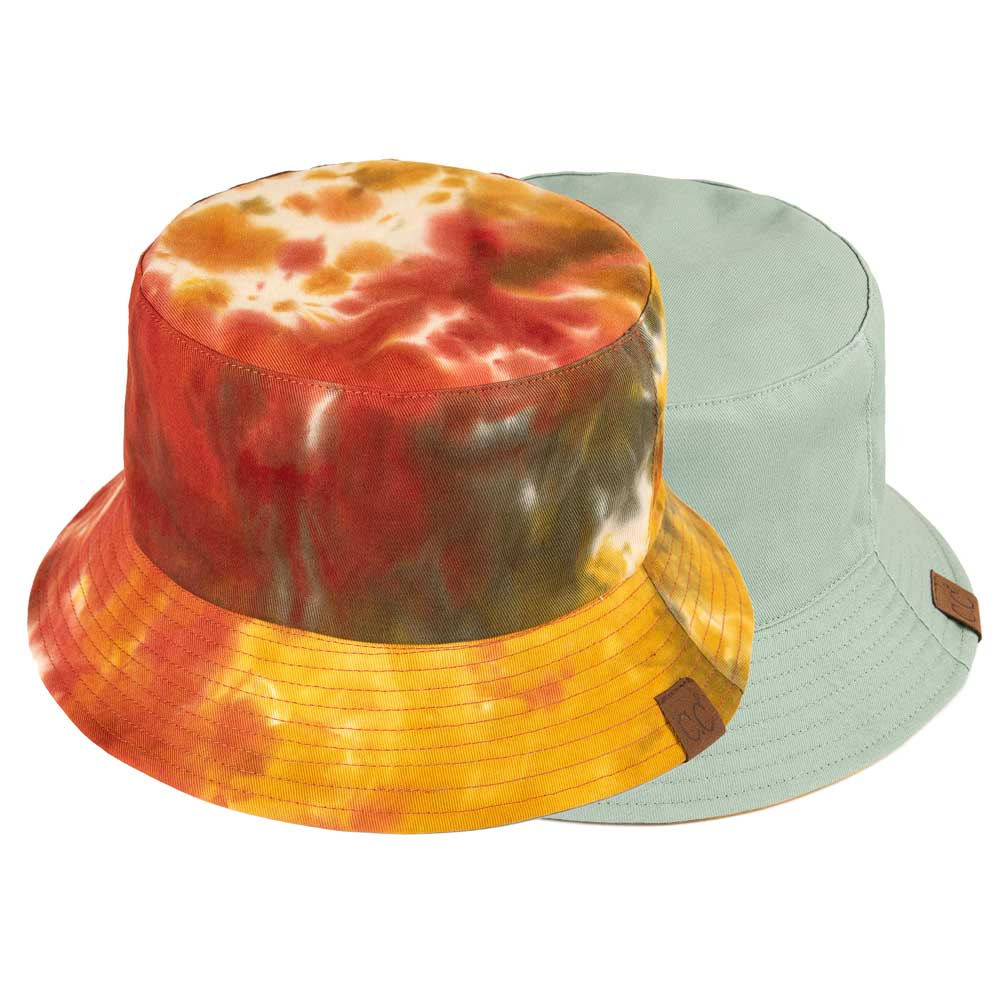 C.C Cotton Reversible Tie Dyed Bucket Hat 100% Cotton