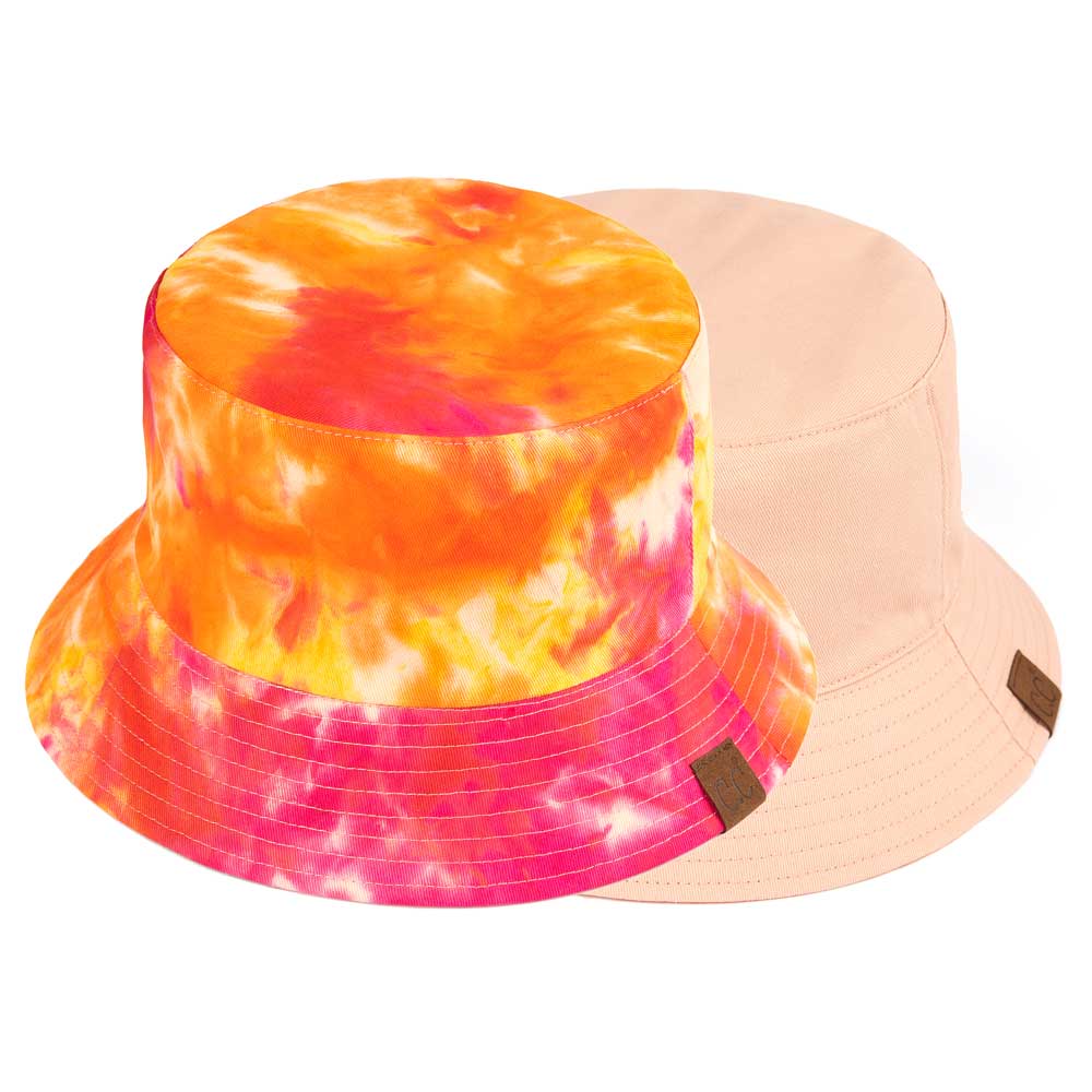 C.C Cotton Reversible Tie Dyed Bucket Hat 100% Cotton