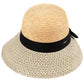 C.C Multi Heather Paper Opened Back Sun Hat Crown: Raffia Brim: Paper