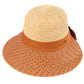 C.C Multi Heather Paper Opened Back Sun Hat Crown: Raffia Brim: Paper