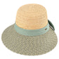 C.C Multi Heather Paper Opened Back Sun Hat Crown: Raffia Brim: Paper
