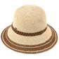 C.C Handmade Paper Crochet Cloche Hat In Multi Stripe Colors 100% Paper