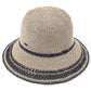 C.C Handmade Paper Crochet Cloche Hat In Multi Stripe Colors 100% Paper