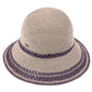 C.C Handmade Paper Crochet Cloche Hat In Multi Stripe Colors 100% Paper