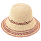 C.C Handmade Paper Crochet Cloche Hat In Multi Stripe Colors 100% Paper