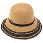 C.C Handmade Paper Crochet Cloche Hat In Multi Stripe Colors 100% Paper