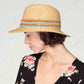 C.C Paper Straw Hat With Multi Color Knot Band 80% Paper Straw 20% Polyester