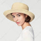 C.C Fold-Up Straw Hat With Decorative String 88% Paper Straw 12% Polyester