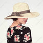 C.C Paper Straw Brim Hat With Ribbon Band 88% Paper Straw 12% Polyester
