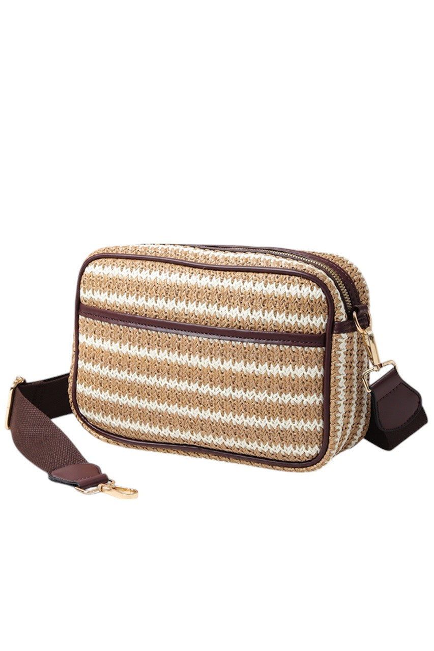 Brown Straw Camera Bag offers a refined balance of natural materials and practical design, providing secure protection for your camera equipment. Its sturdy straw construction ensures lightweight durability, while the thoughtfully designed compartments keep your gear organized and accessible. Perfect for photographers who value both style and functionality, this bag delivers reliable performance in a distinctive, eco-conscious package.