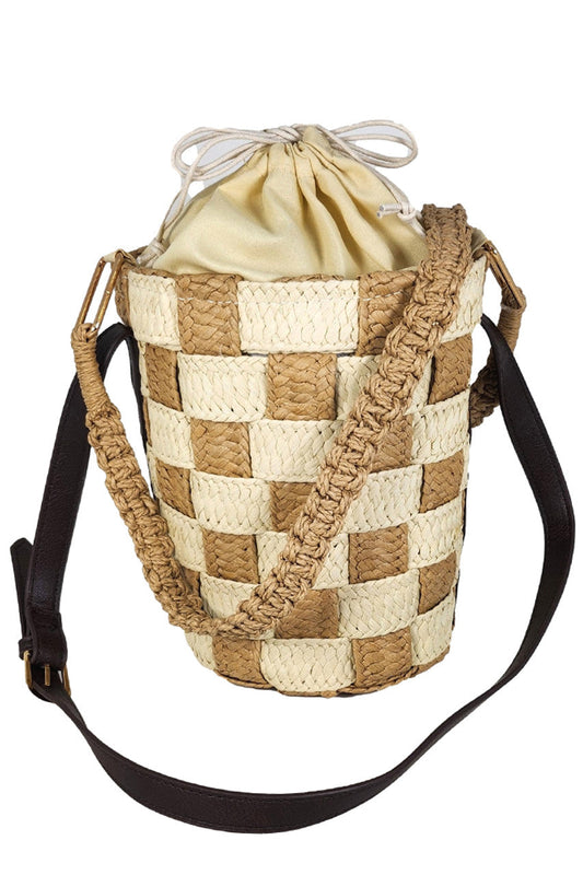 Straw Weaved Bucket Bag showcases expert craftsmanship with its tightly woven natural straw fibres, delivering both durability and lightweight ease. Its spacious bucket design offers practical storage while maintaining an elegant, relaxed aesthetic. Perfect for elevating summer ensembles, this bag blends functionality with refined style for versatile everyday use. 