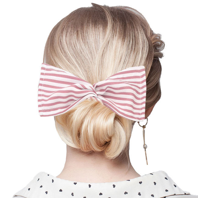 Pink Yellow Striped Deft Bun Maker Hair Band. Deft Bun Maker Hair Band making you feel extra glamorous. Push back your hair with this pretty Bun Maker Hair Band, add a pop of color to any plain outfit! Be ready to receive compliments. Be the ultimate trendsetter wearing this chic headband with all your stylish outfits!