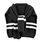Black Women's Casual Striped Knit Hoodie Top With Long Sleeve, Sweatshirt Outwear Sweater, the perfect accessory, luxurious, trendy, super soft chic capelet, keeps you warm & toasty. You can throw it on over so many pieces elevating any casual outfit! Perfect Gift Birthday, Anniversary, Wife, Mom, Special Occasion