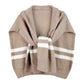 Camel Women's Casual Striped Knit Hoodie Top With Long Sleeve, Sweatshirt Outwear Sweater, the perfect accessory, luxurious, trendy, super soft chic capelet, keeps you warm & toasty. You can throw it on over so many pieces elevating any casual outfit! Perfect Gift Birthday, Anniversary, Wife, Mom, Special Occasion