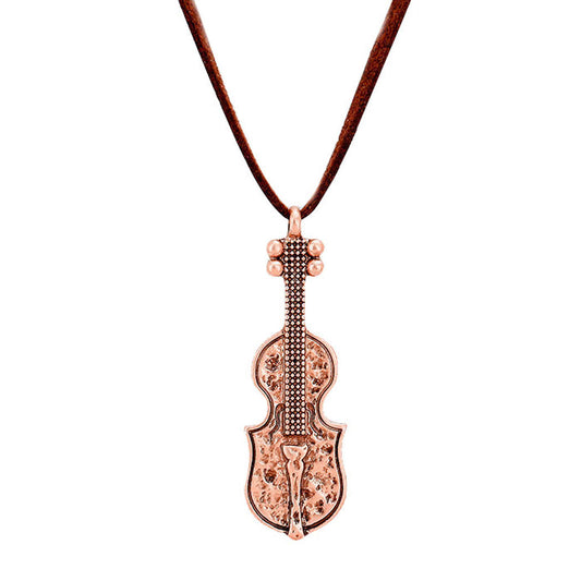 Copper Suede Metal Guitar Pendant Necklace, Get ready with these Metal Guitar Pendant Necklace, put on a pop of color to complete your ensemble. Perfect for adding just the right amount of shimmer & shine and a touch of class to special events. Perfect Birthday Gift, Anniversary Gift, Mother's Day Gift, Graduation Gift.