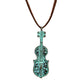 Patina Verdigris Suede Metal Guitar Pendant Necklace, Get ready with these Metal Guitar Pendant Necklace, put on a pop of color to complete your ensemble. Perfect for adding just the right amount of shimmer & shine and a touch of class to special events. Perfect Birthday Gift, Anniversary Gift, Mother's Day Gift, Graduation Gift.