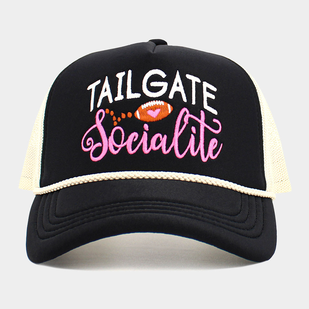 Beige, Black Tailgate Socialite Mesh Back Trucker Hat