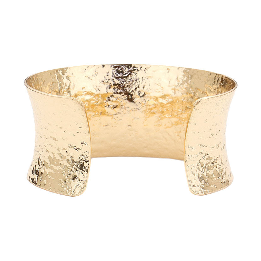 Gold Textured Metal Cuff Bracelet, wear with your favorite tops & dresses all year round! Let mom how much she is loved and appreciated. This piece is versatile and goes with practically anything! This inspirational bracelet makes a great gift for Birthday, Mother's Day Gift, Just Because, Thank you!