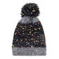 Multi Color Sprinkles Pom Pom Beanie Hat Winter Hat Pom Pom Hat, reach for this classic toasty hat to keep you incredibly warm in the chilly winter weather, the wintry touch finish to your outfit. Perfect Gift Birthday, Christmas, Holiday, Anniversary, Stocking Stuffer, Secret Santa, Valentine's Day, Loved One, BFF