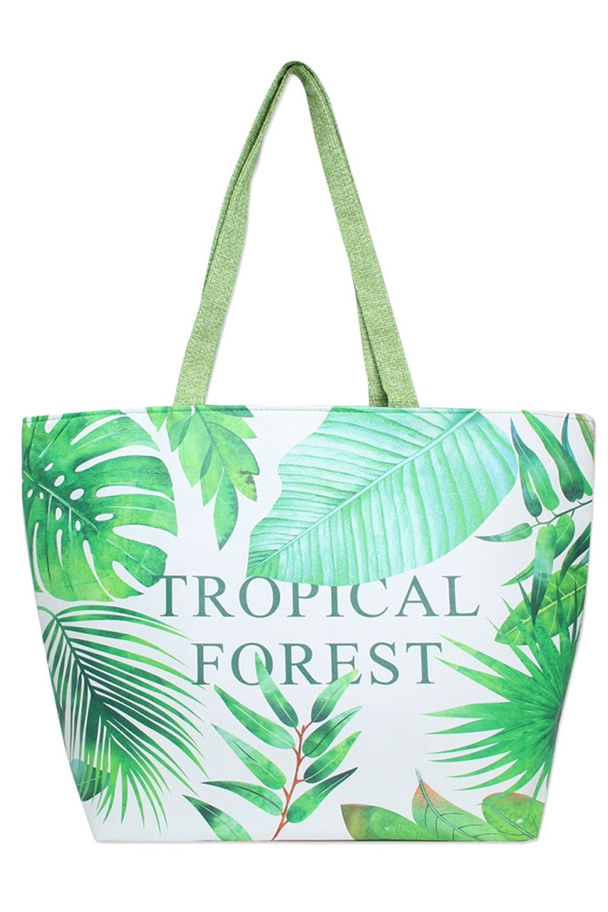 Tropical forest tote bag - Green - Tote Bags
