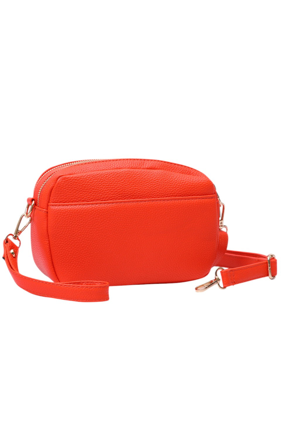 Orange Two Zipper Solid PU Crossbody Bag combines practical design with durable materials. Crafted from high-quality PU leather, it offers a sleek, solid finish that resists wear. Featuring two separate zippered compartments, it provides organized storage for essentials, making it ideal for daily use or travel. The adjustable crossbody strap ensures comfortable, hands-free carrying, while the minimalist design complements a variety of styles with professional ease. 