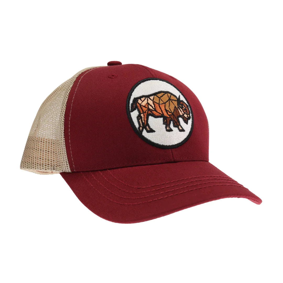 Maroon Unisex Embroidered Bull Patch C.C Trucker Ball Cap features a detailed embroidered bull patch, combining rugged style with breathable mesh panels for comfort. Its adjustable snapback ensures a secure fit for all head sizes, making it a versatile accessory for outdoor activities or casual wear. Crafted for durability and style, this cap offers both function and a bold statement. 