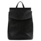 Black Vegan Backpack Best Seller - Modern Chic Vegan Long-lasting Faux Leather Backpack Convertible Bag, largely spaced, daily necessities can be put into this fashionable bag, take it to  school, work or a day trip, simple sophistication, dress to impress. Perfect Birthday Gift, Anniversary Gift, Thank you Gift, Vegan Convertible Backpack