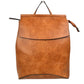 Vegan Backpack Best Seller - Modern Chic Vegan Long-lasting Faux Leather Backpack Convertible Bag, largely spaced, daily necessities can be put into this fashionable bag, take it to  school, work or a day trip, simple sophistication, dress to impress. Perfect Birthday Gift, Anniversary Gift, Thank you Gift, Vegan Convertible Backpack