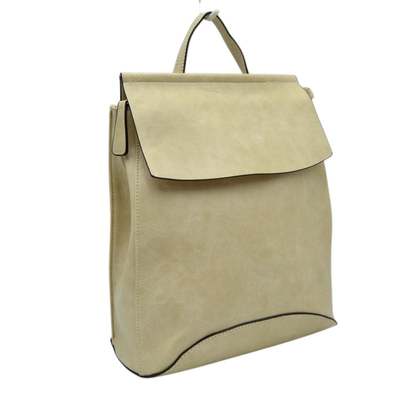 Vegan Backpack Best Seller - Modern Chic Vegan Long-lasting Faux Leather Backpack Convertible Bag, largely spaced, daily necessities can be put into this fashionable bag, take it to  school, work or a day trip, simple sophistication, dress to impress. Perfect Birthday Gift, Anniversary Gift, Thank you Gift, Vegan Convertible Backpack